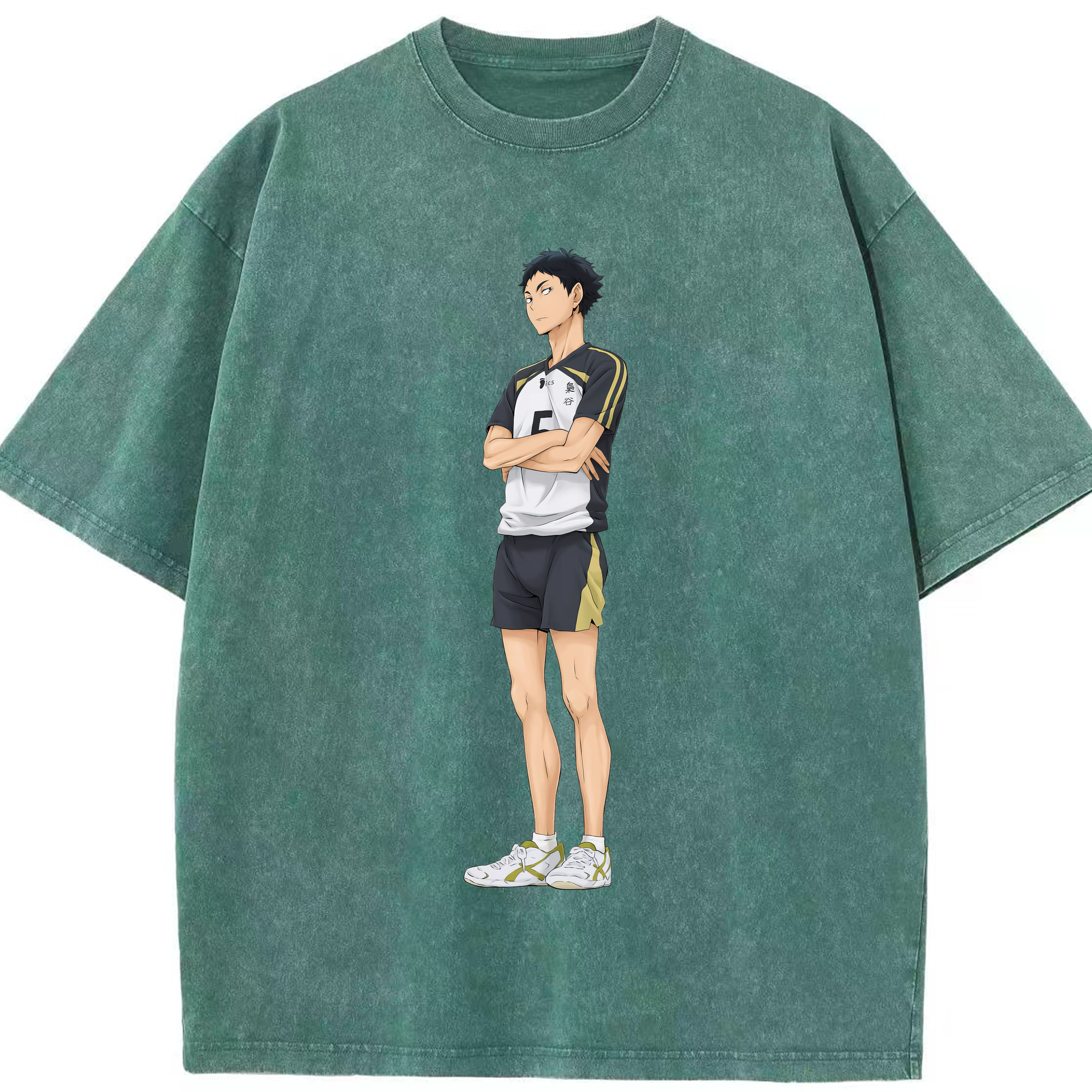 （画像用） ハイキュー!! Haikyu!! 綿100% ヴィンテージ風 半袖Tシャツ（フロントプリント）